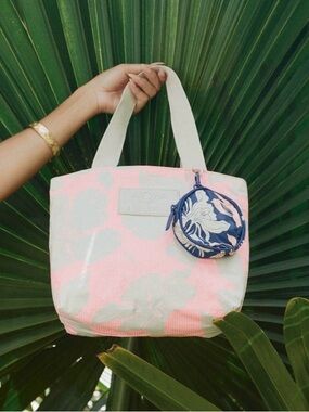 Aloha Collection mini tripper purse bag - pink Salina tiny stripe tropical